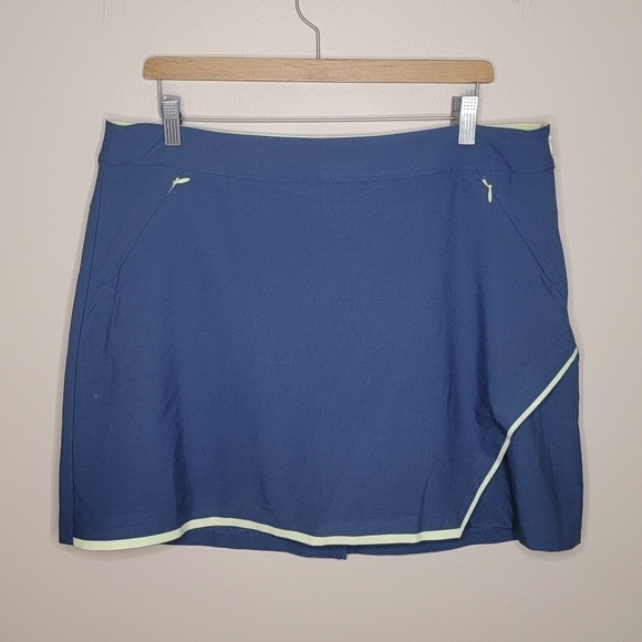 Slazenger | Blue-gray Golf Skort with Pale Yellow Trim Size 12 - Picture 1 of 6